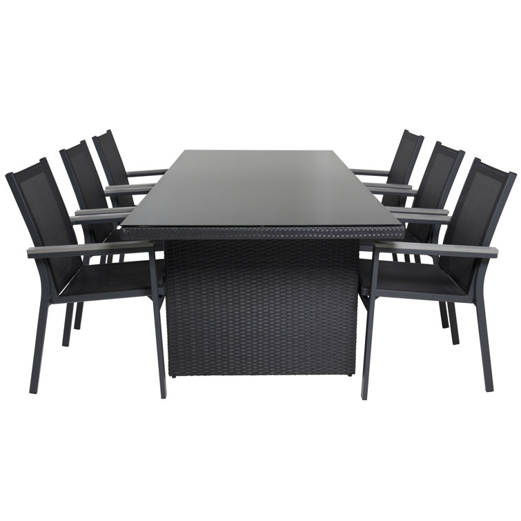 Dakota Fields Mabton Rectangular 6 Person 200Cm Long Dining Set